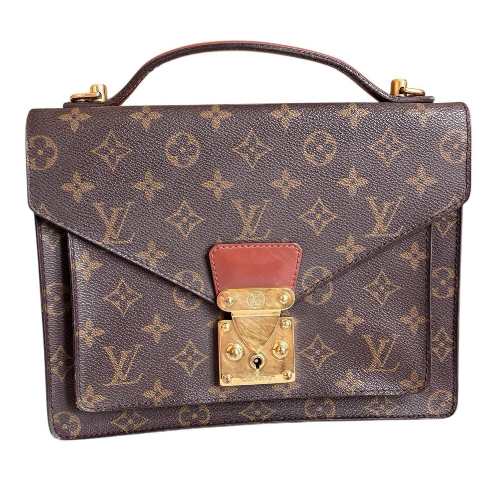 LOUIS VUITTON Monogram‎ Monceau 26 Shoulder Bag W/ Key & Chain. Authenticated - Picture 2 of 16